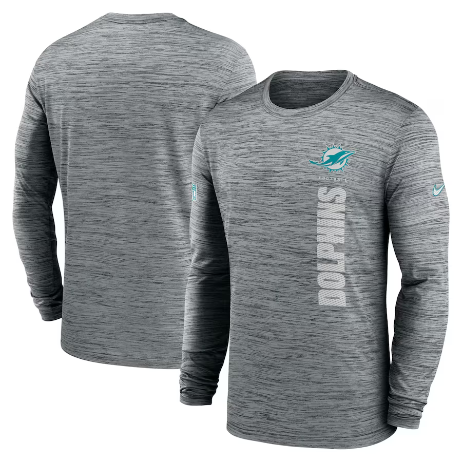 Men Miami Dolphins grey 2024 Nike NFL long sleeve t shirts->indianapolis colts->NFL Jersey